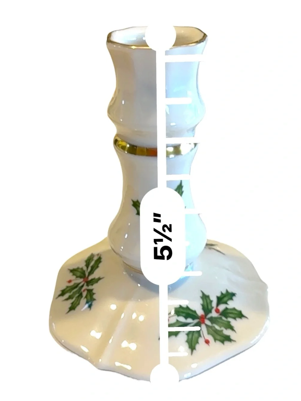 Lenox Holiday Bone China Serving Dishes Vase & Candle Holder Set